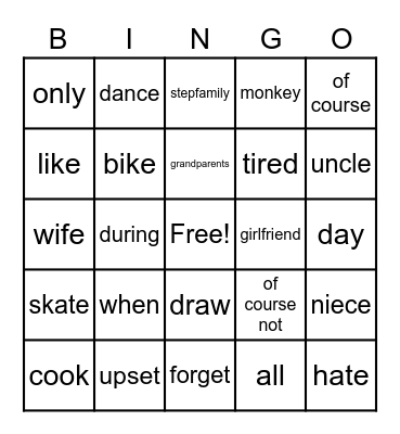 Valentine's Day Bingo Card