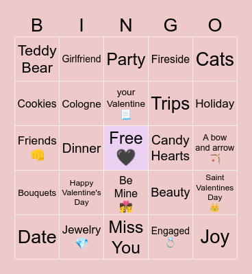🤍Valentine's day🤍 Bingo Card