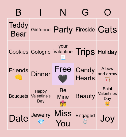 🤍Valentine's day🤍 Bingo Card