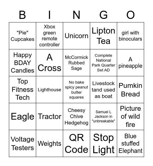 Magazine Hunt Bingo Card