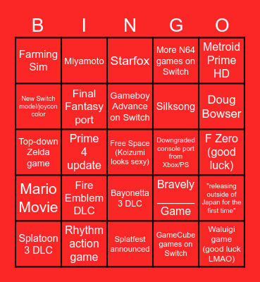 Switch Direct 2-8-2023 Bingo Card