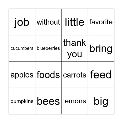 Bingo Card