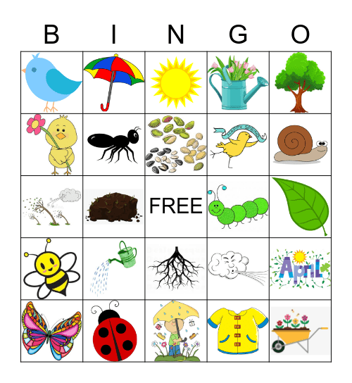 SPRING Bingo Card