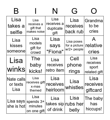 BABY GIRL JERSEY Bingo Card