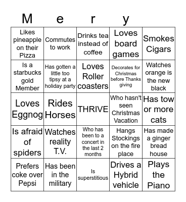 I MINGLED AND MET SOMEONE WHO Bingo Card