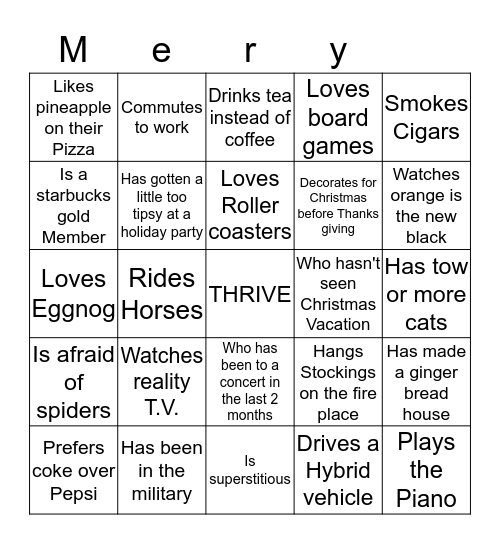 I MINGLED AND MET SOMEONE WHO Bingo Card