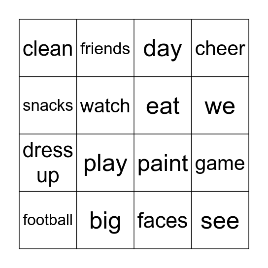 Bingo Card