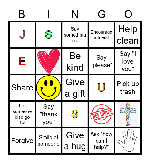 Ways to SERVE! Bingo Card