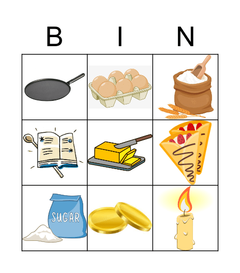 La Chandeleur Bingo Card