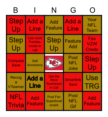 VERIZONBOWL CHIEFS Bingo Card