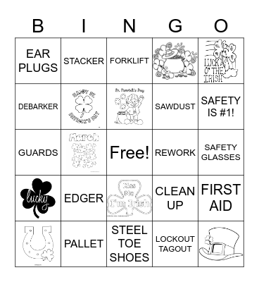 Safety Does Not Rely on Luck Bingo Card