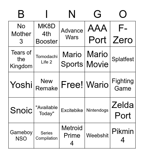 2/8/23 Direct Bingo Card