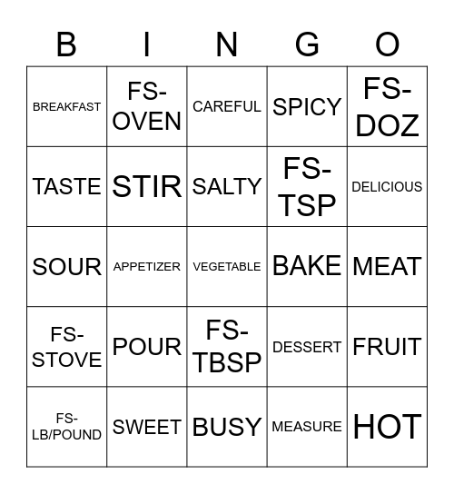ASL 2 UNIT 5 REVIEW Bingo Card