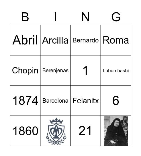 Bingo Albertiano Bingo Card