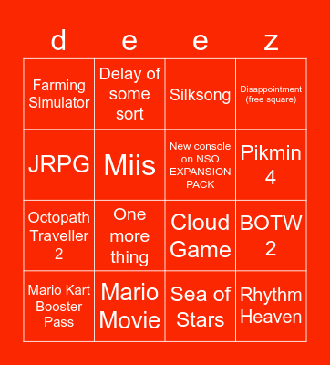 Figgles and Finklebaum Direct Bingo! Bingo Card