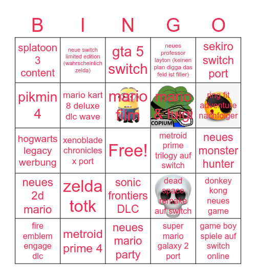 direct Bingo Card