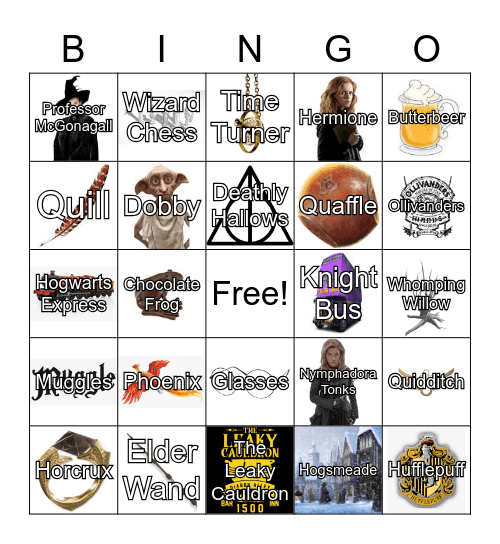 Harry Potter Bingo Card