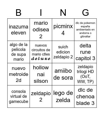 No entiendo direct Bingo Card