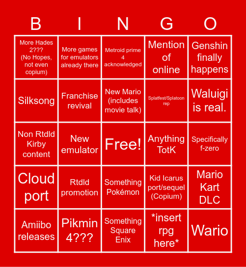 Direct Discombobulation Bingo Card