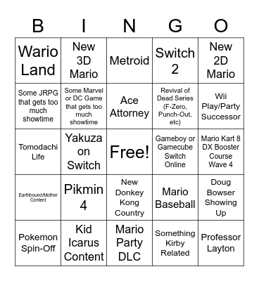 Direct Feb 2023 Bingo Card
