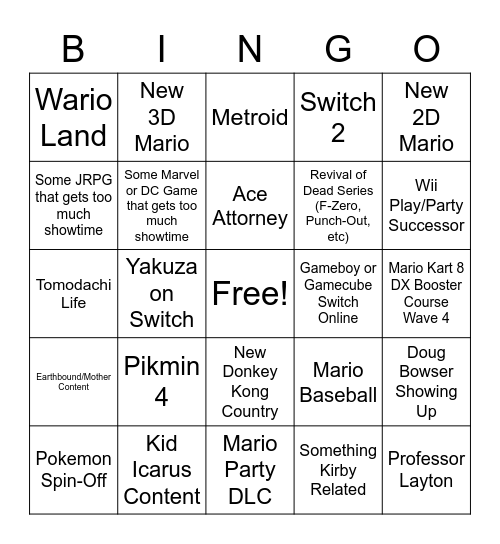 Direct Feb 2023 Bingo Card