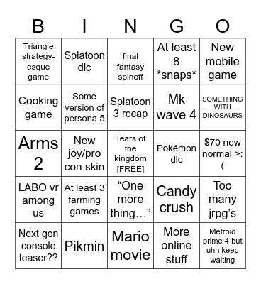 feb 8 direct Bingo Card