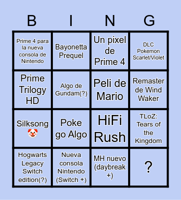 Making Predictions Bingo Card