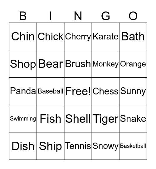 Bingo Card