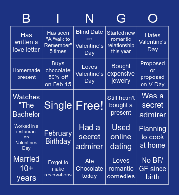 Love Bingo Card