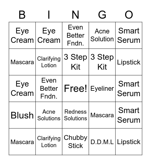 Clinique Bingo!! Bingo Card