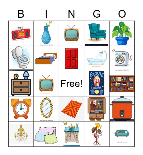 Furniture Bingo Card