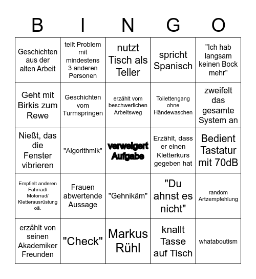 Andi Bingo 2.3 Bingo Card