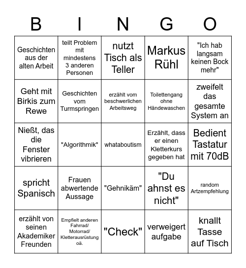 Andi Bingo 2.3 Bingo Card