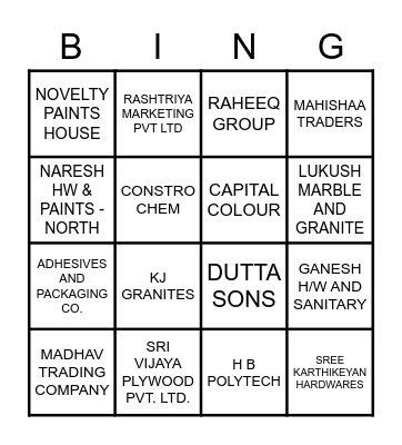 Pidilite First Circle 2023 Bingo Card