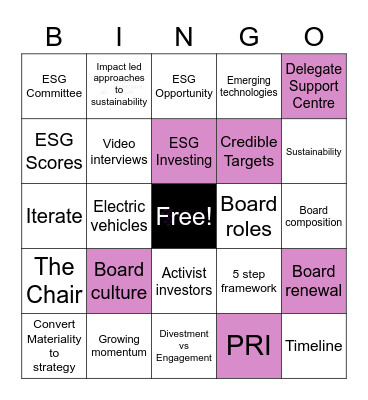 Session 1 - Bingo! Bingo Card