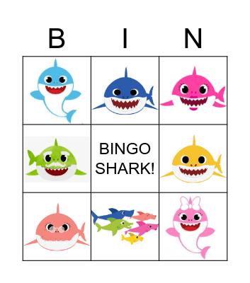 Baby Shark Bingo Card