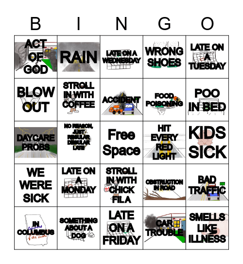 Late Lingo Bingo Card