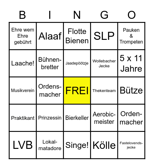 LVB "ORDENS"- Bingo Card
