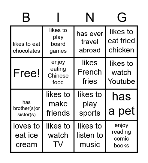 Find Someone Who... Bingo Card