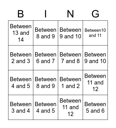 Approximating Non-Perfect Squares Bingo Card