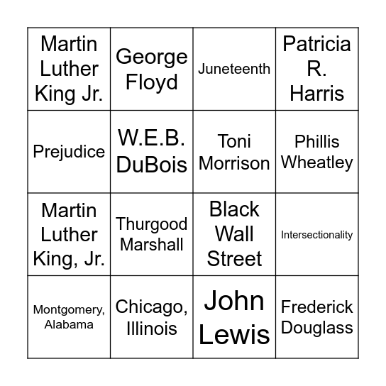 Bingo with BSU Bingo Card