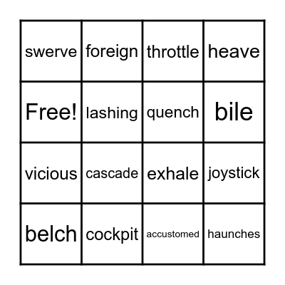 The Explorer - Vocab bingo Card