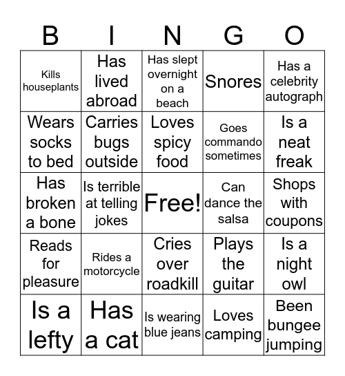 Bingo Card