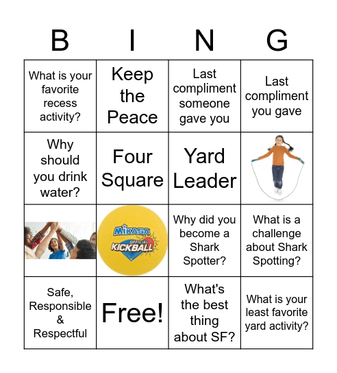 Shark Spotter Bingo Card