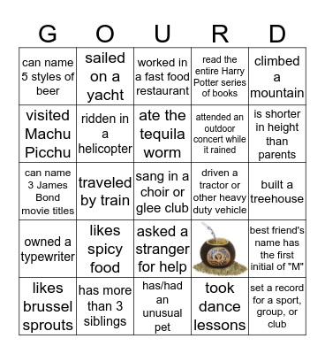 Come to Life Bingo Card