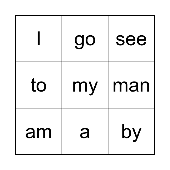 Module 1&2 Bingo Card