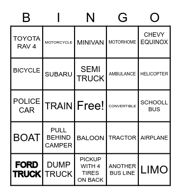 PARKMAN 55+ GANG Bingo Card