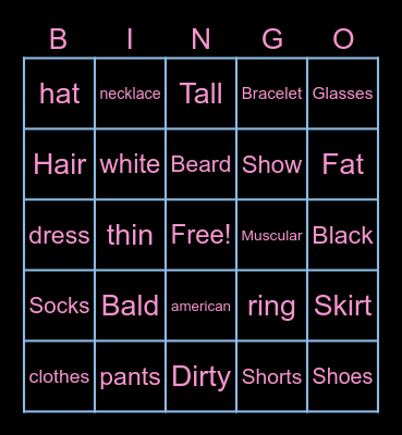 Unit 8 Asl Bingo Card