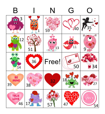 Valentine's Day BINGO Card