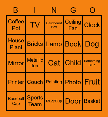 I Spy Virtual Bingo Card